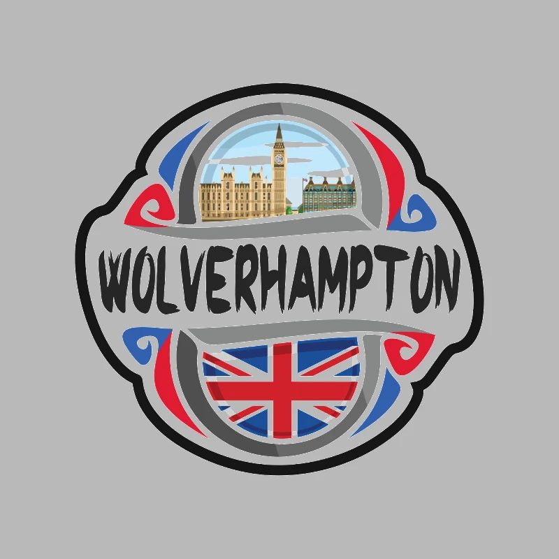 Wolverhampton Royaume-Uni Royaume-Uni Drapeau Voyage Souven