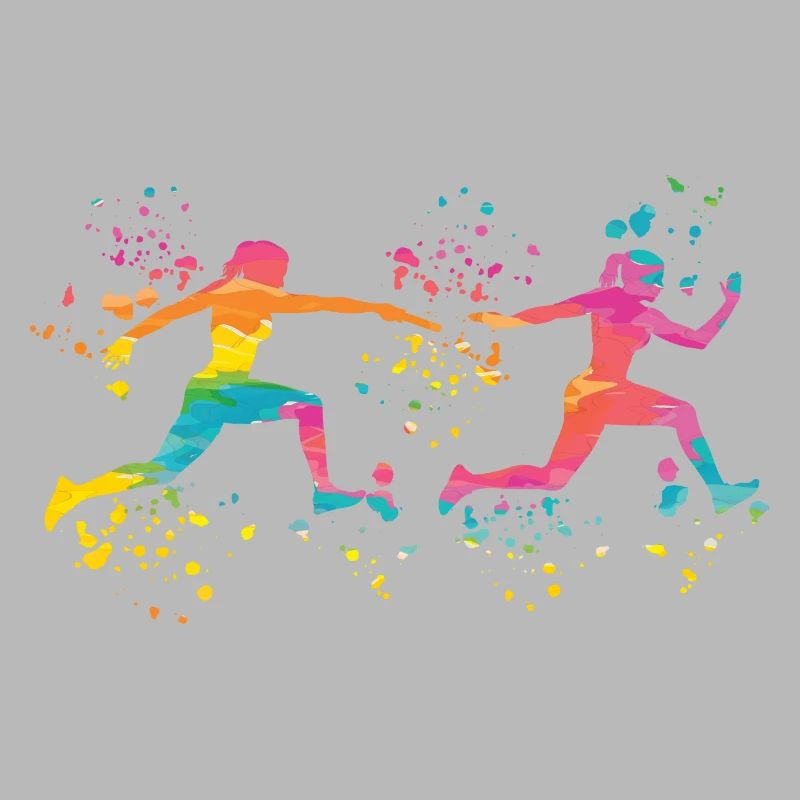 Coureur de relais, Course de relais, Course de relais, Course de relais