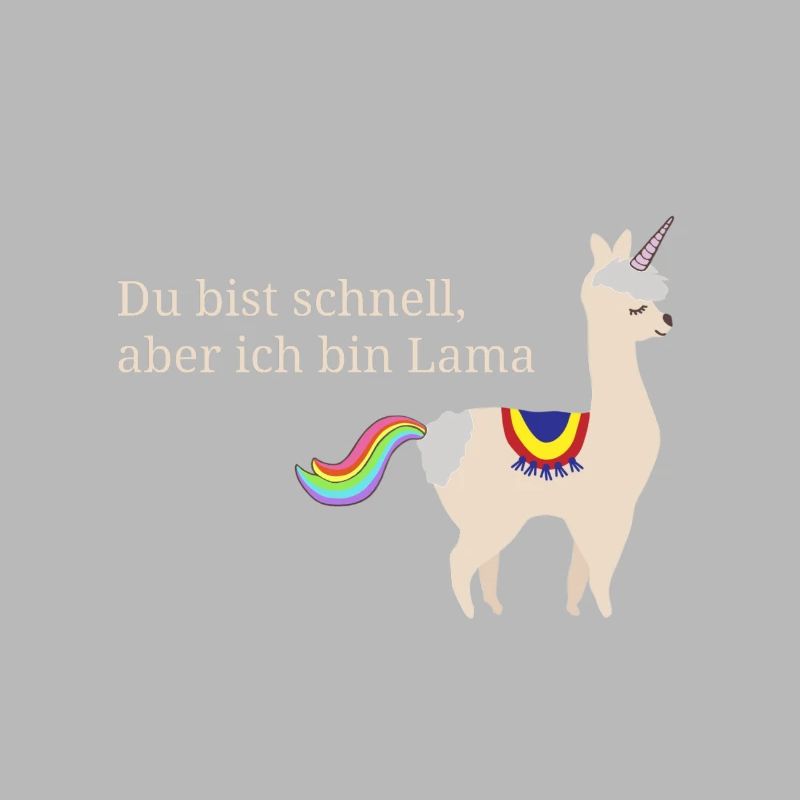Lama Einhorn mit coolem Spruch