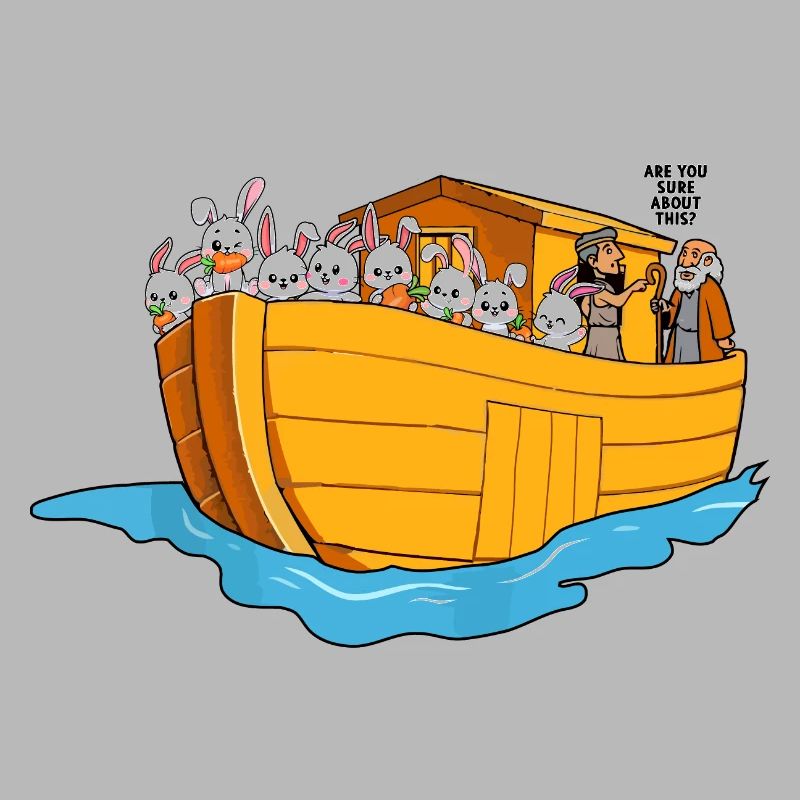 Noah Arche Boot Hasen