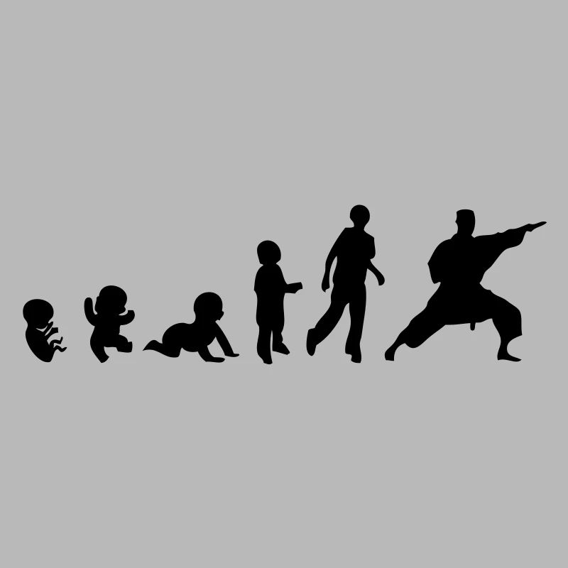 Evolution Mensch Männer Sport Karate