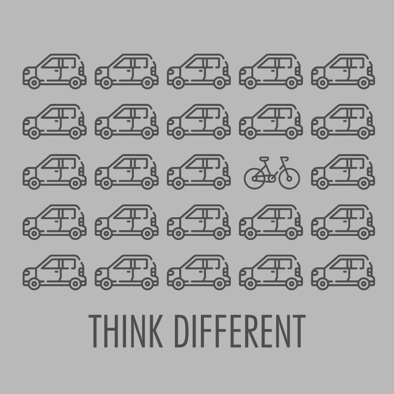 Think Different, Traffic Turnaround, Bicycle