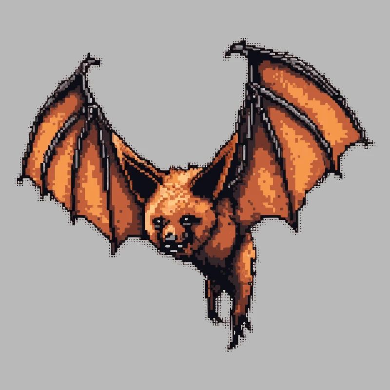 Flying Fox in 8 Bit Retro Video Games Graphics