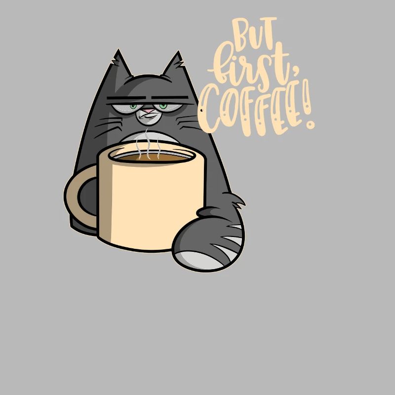 Mais premier café - chat
