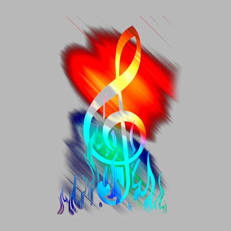 Composition de musique de Clef couleurs colorées