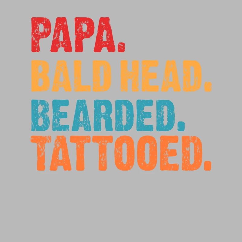 Papa Glatze Bart Tattoo Geschenk