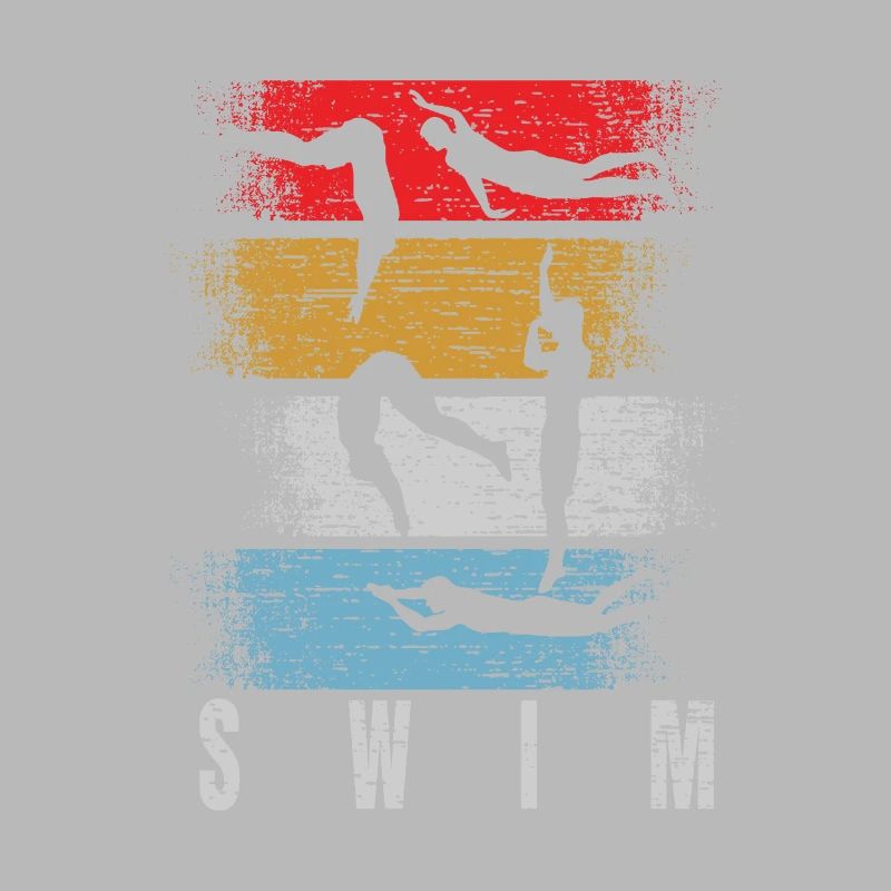 Swimming retro swimming instructor
