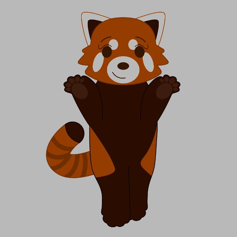 Panda roux debout