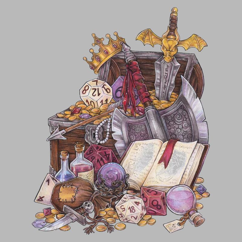 Coffre au trésor dans un donjon avec épée Magic Fantasy