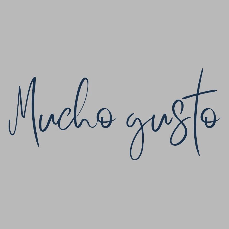 Mucho Gusto - Conception de salutation espagnole amicale