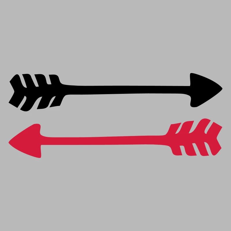 2 arrows, 2 directions, Native Indian War symbol