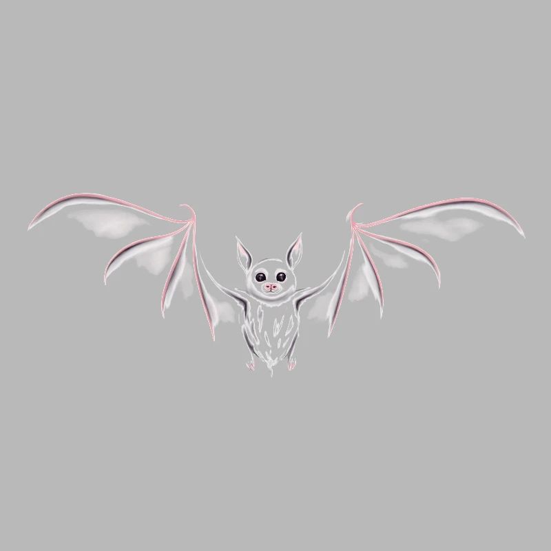 Fledermaus white bat goth