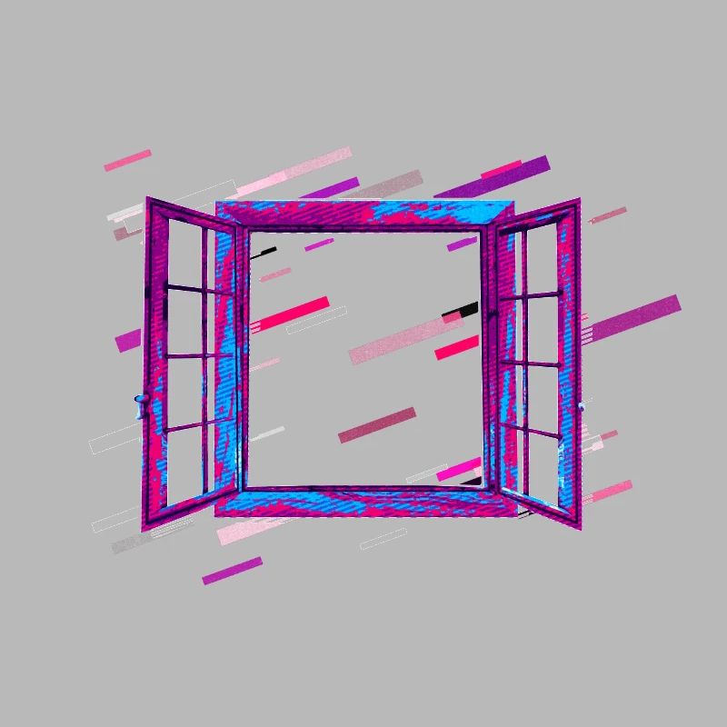 Window open 80s Retro Violet