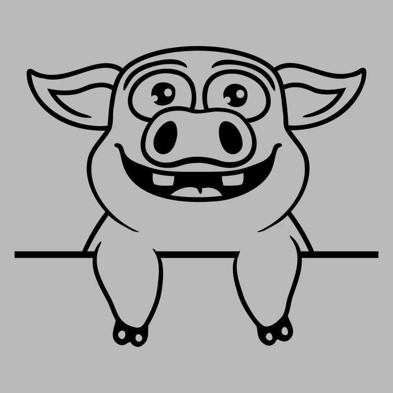 Drôle de bande dessinée de cochon d’écurie