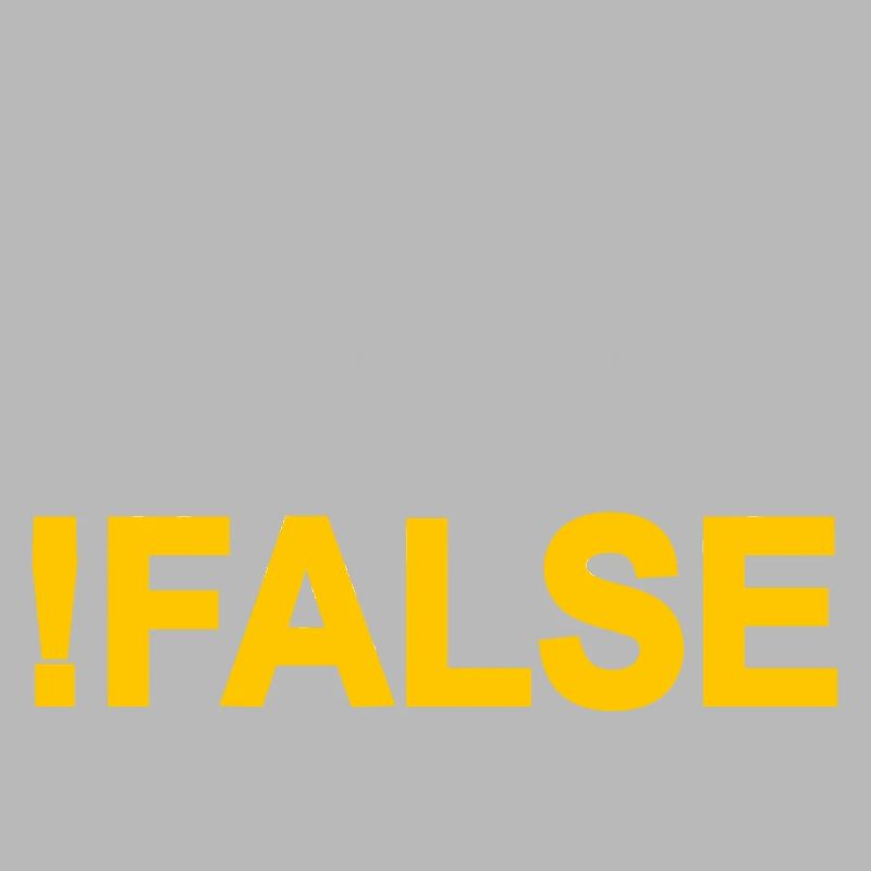 !FALSE It's Funny Because It's True Programmer