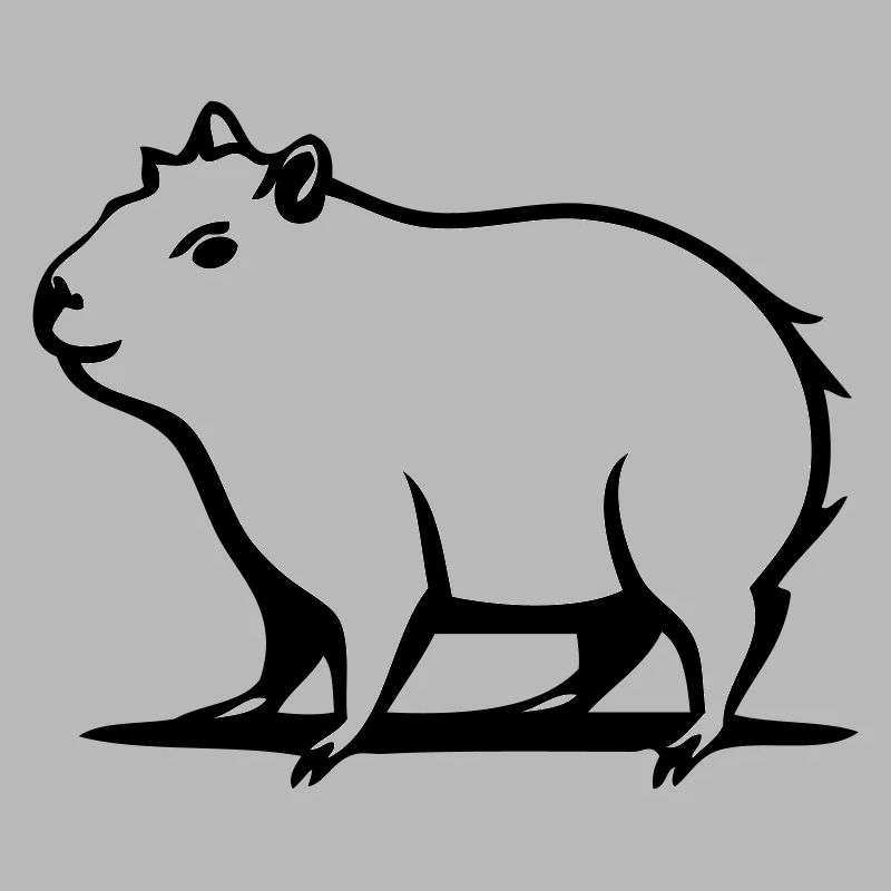 Un capybara mignon dans une tige de dessin animé
