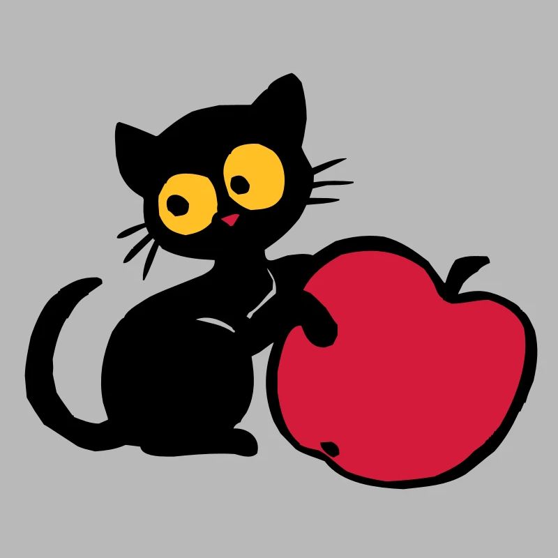 Kitten with apple