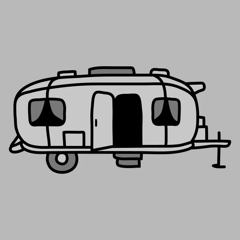 Conception de bande dessinée de camping-car