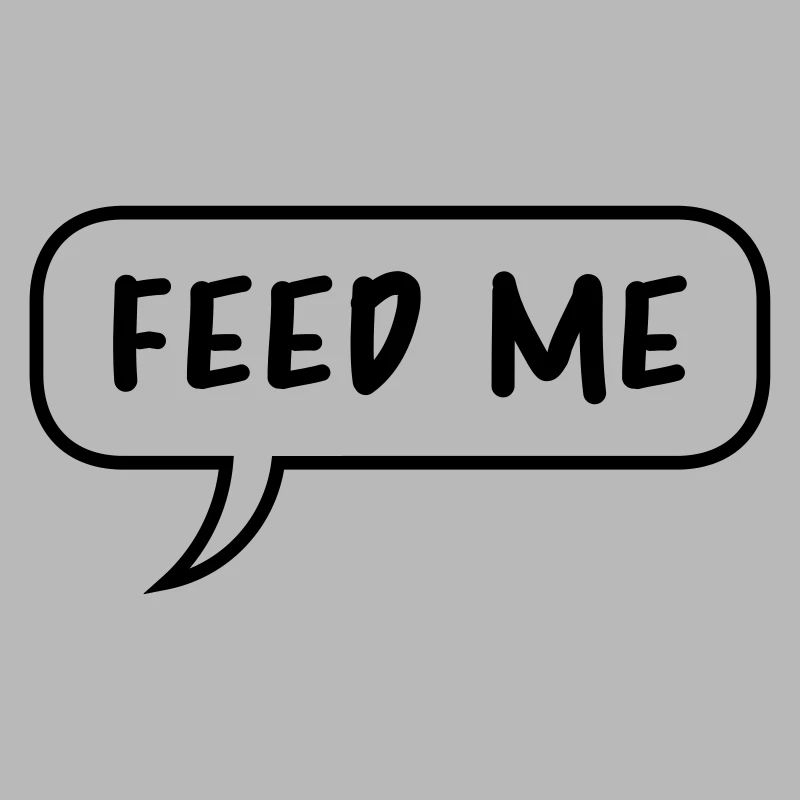 sprechblase reden comic cartoon feed me logo desig