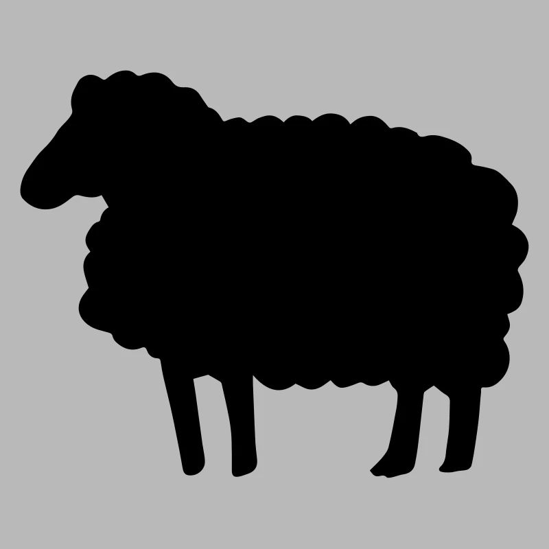 Farbe anpassbar Lustiges Schaf Silhouette Geschenk