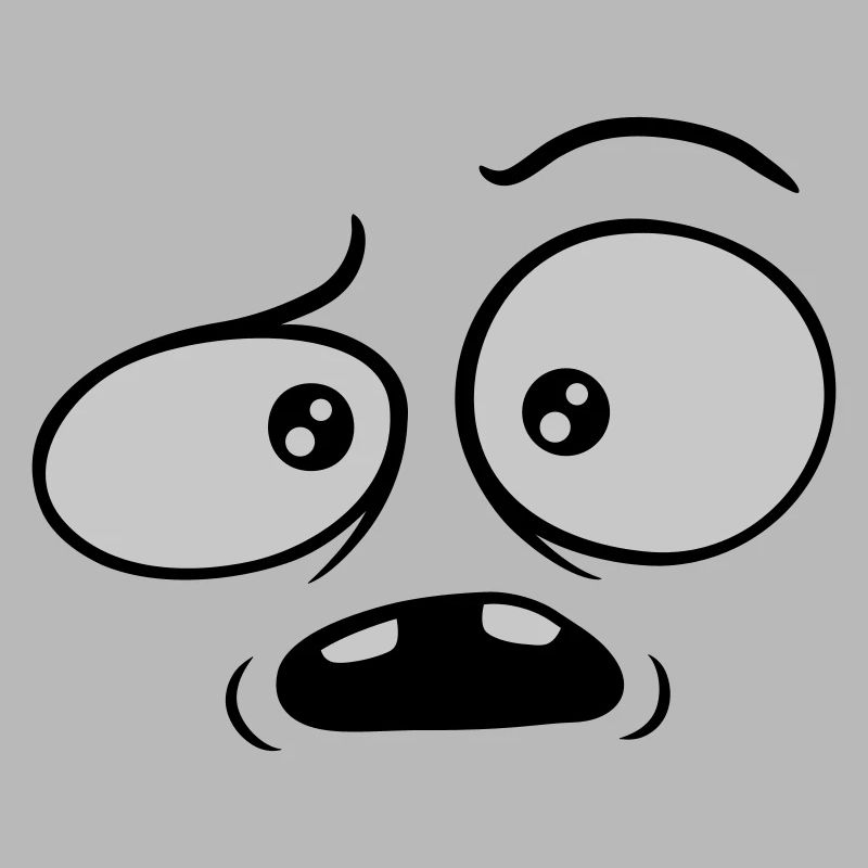 Visage comique confus sceptique