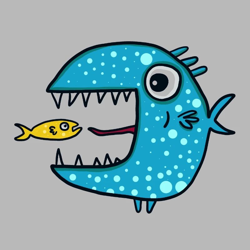 blauer Raubfisch