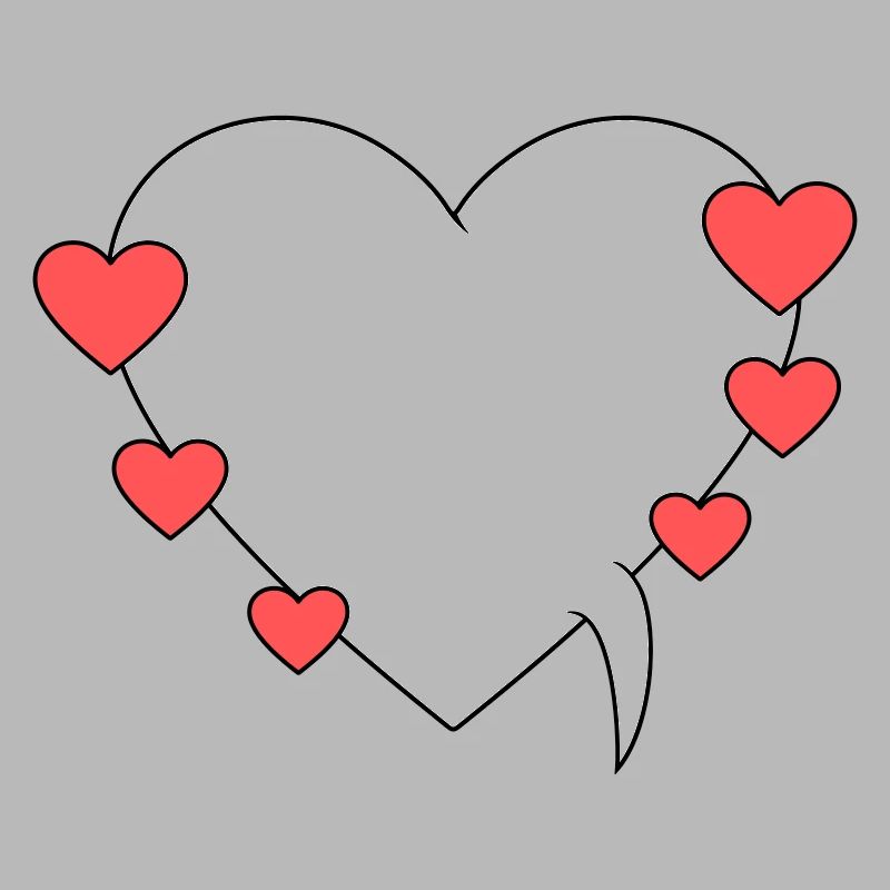 Speech bubble with hearts