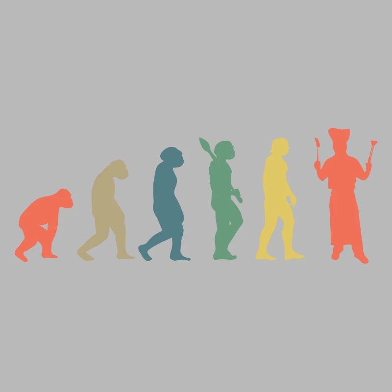 Koch Evolution Kochen Küchenchef Gastronomie Chefk