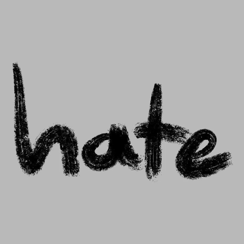 Hate Text Black