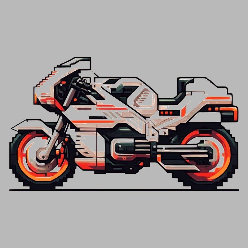 Machine de course de moto comme vecteur 8 bits