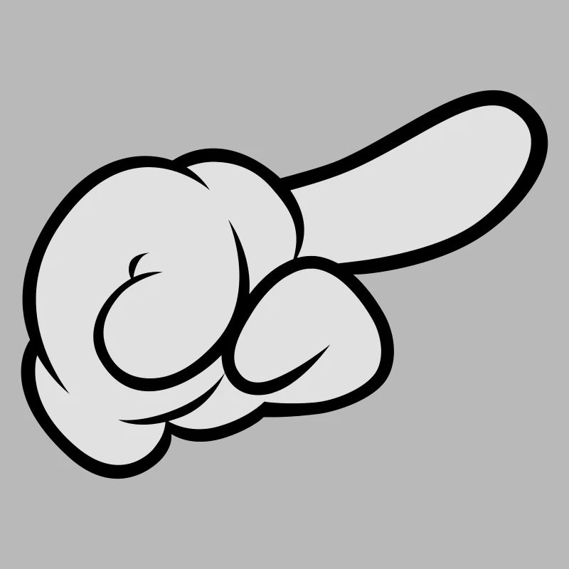 Comic Hand Pointing (Right)