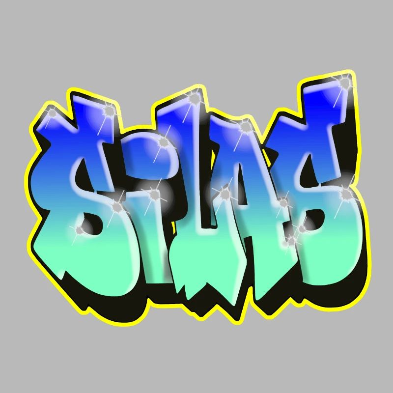 Graffiti SILAS BLUE GIFT BIRTHDAY BIRTH