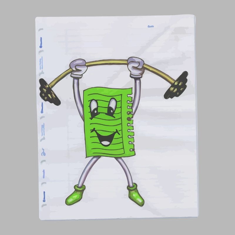 Note Note Note Sport Pumper Drawing Paint Dumbbell