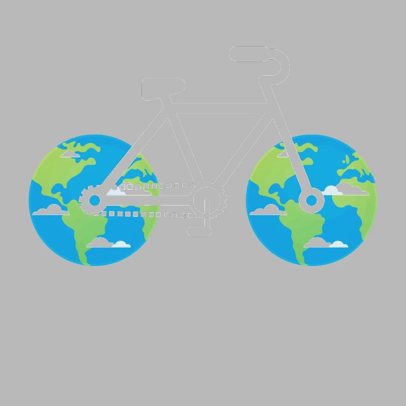 Globe terrestre de roue de bicyclette