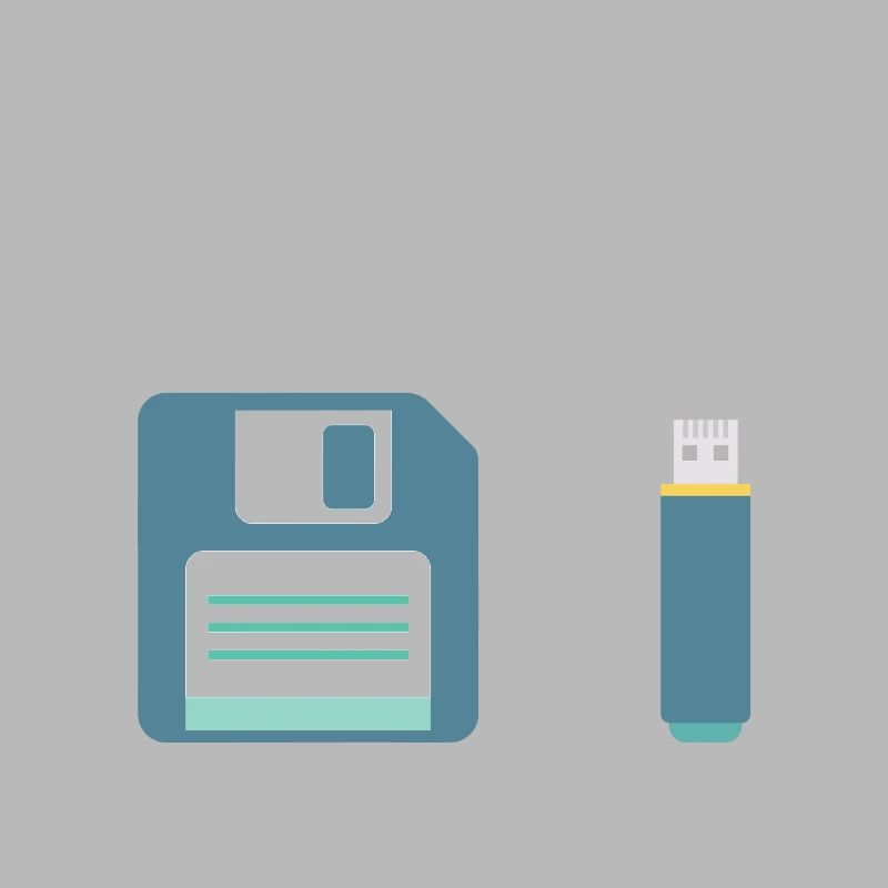 Funny 90's Floppy Disk Computer USB