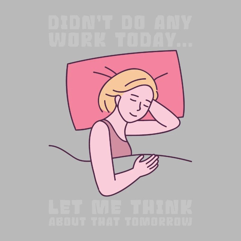 Procrastinator Work Sleeping Line Art Dessin
