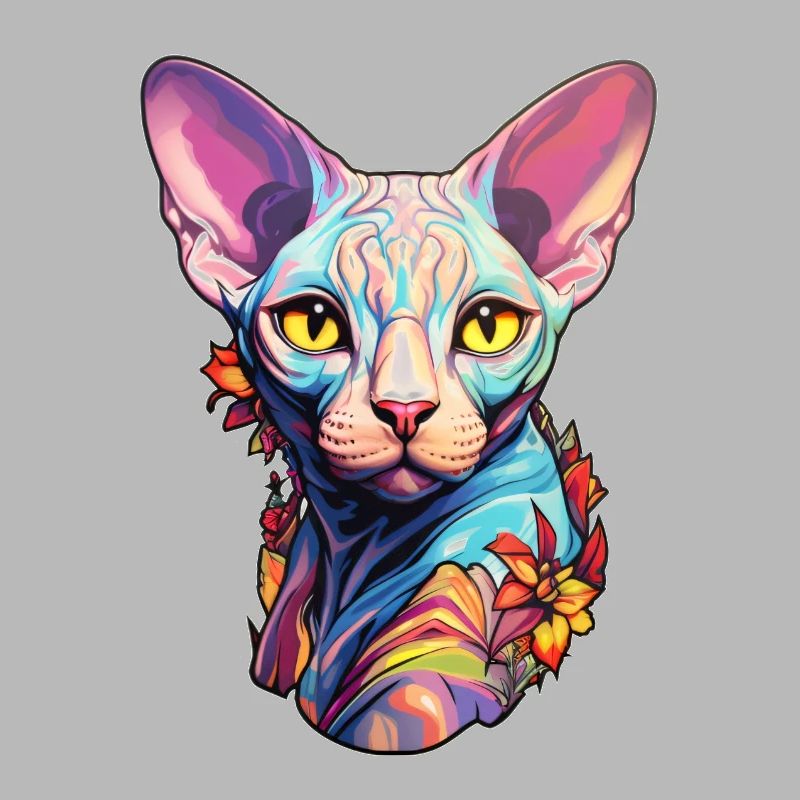 Tête de chat Sphynx