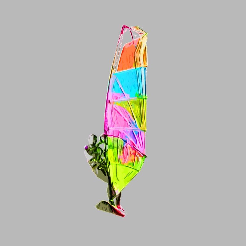 Bunter Windsurfer