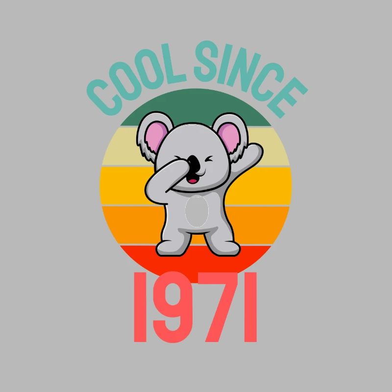 Cool seit 1971 Retro Dabbing Koala 51. Geburtstag