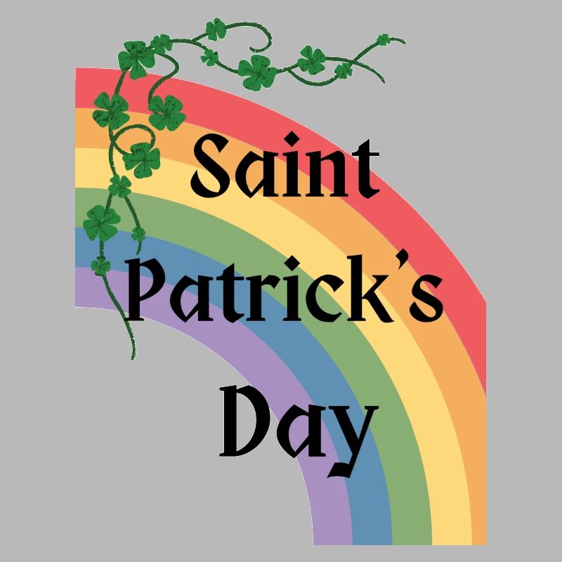 Fête de la Saint-Patrick avec arc-en-ciel