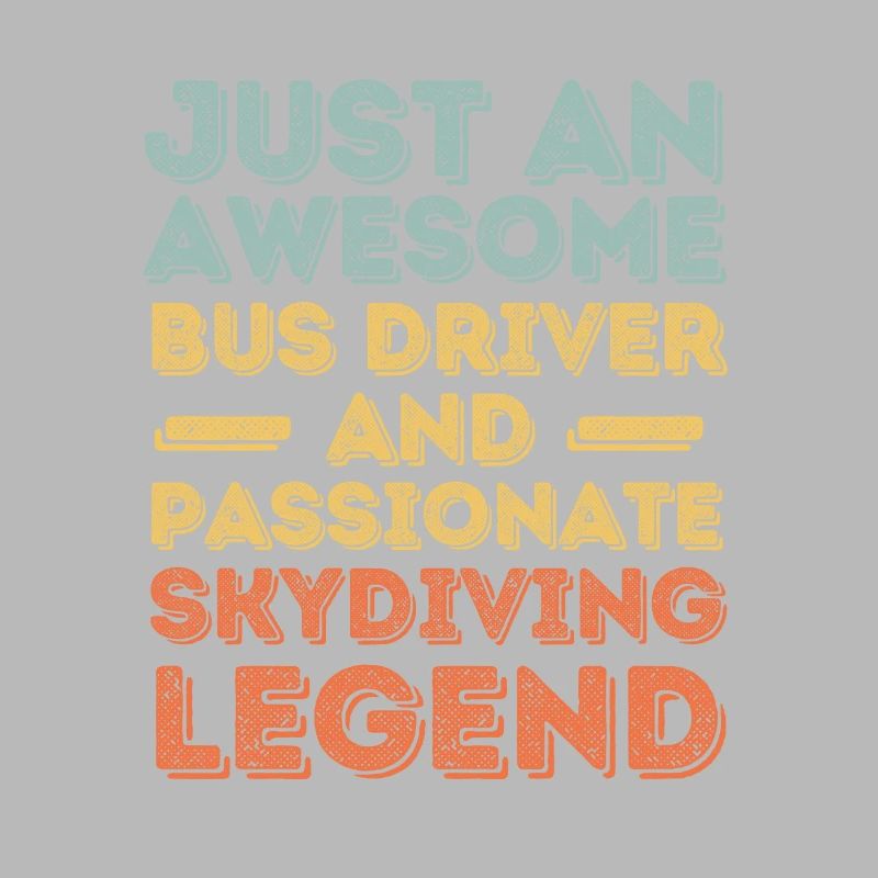 Bus driver skydiving retro