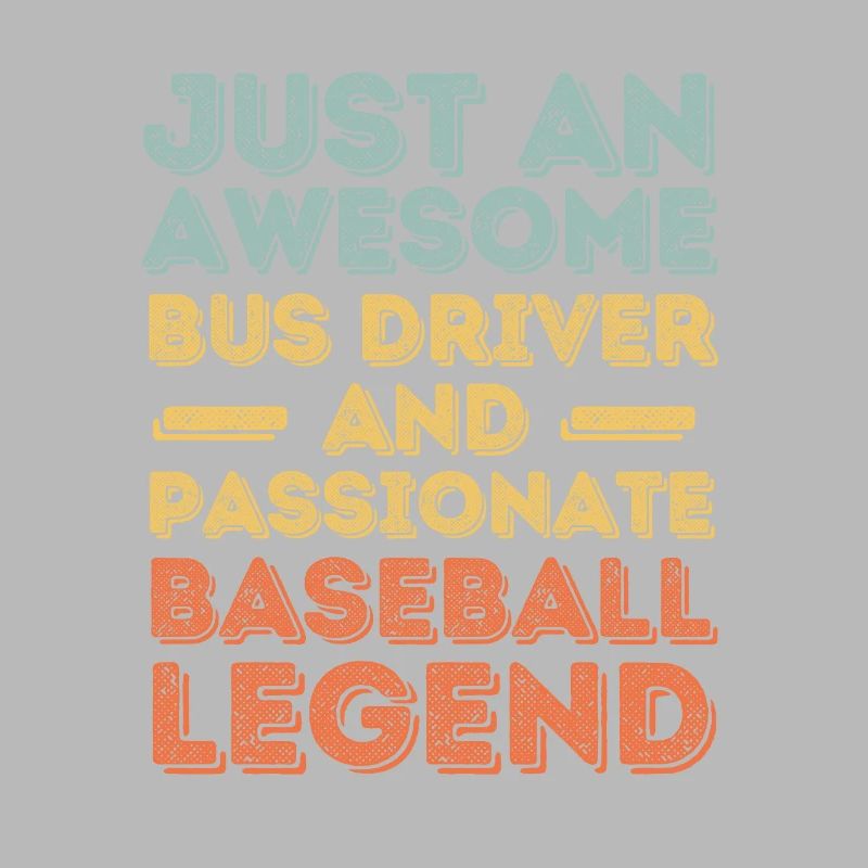Bus driver baseball retro