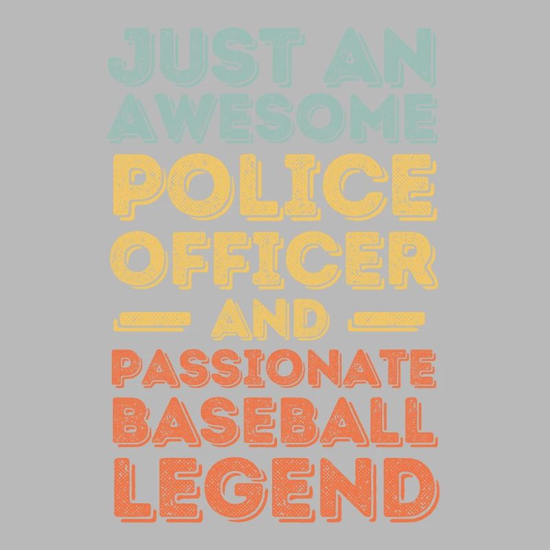 Policeman baseball retro