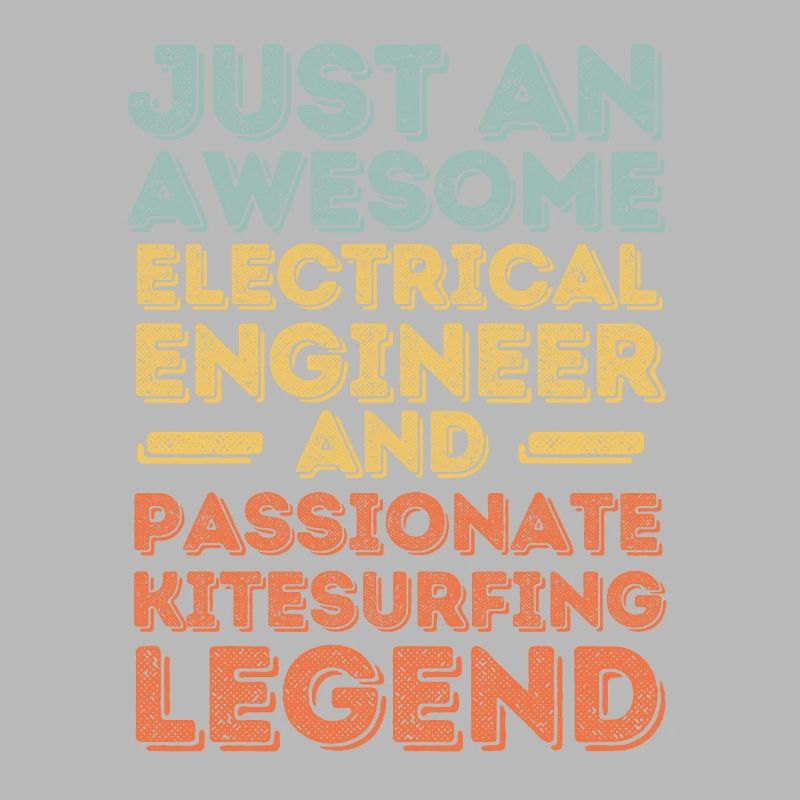 Electrical engineer kitesurfing retro