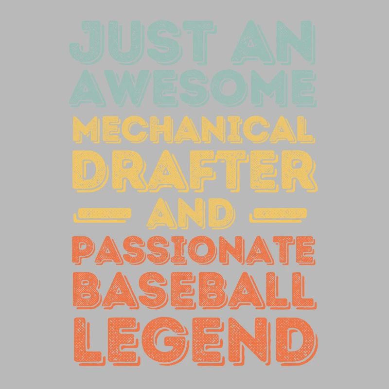 Technical draughtsman baseball retro