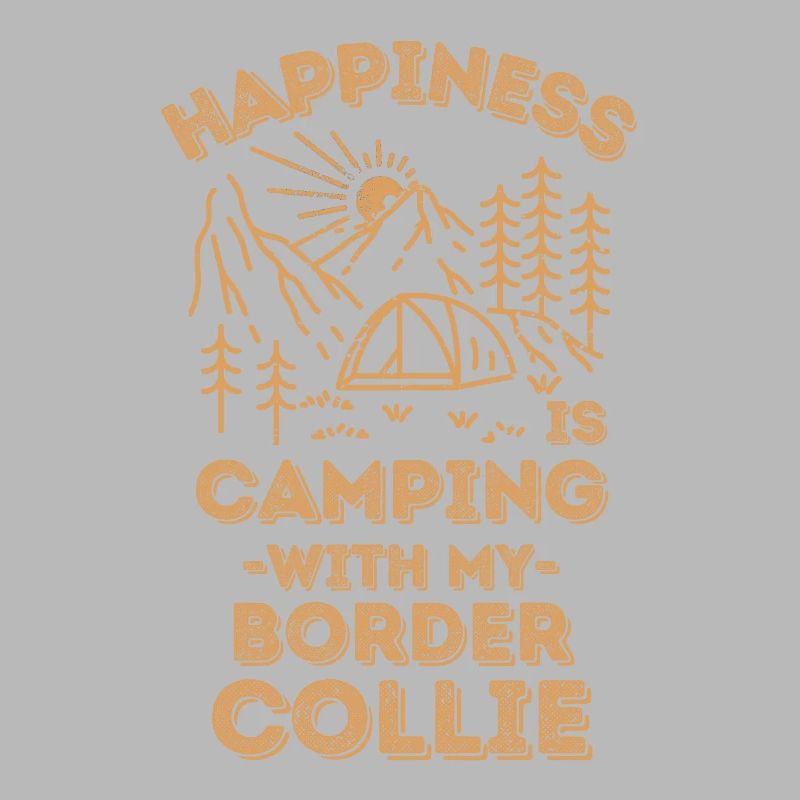 Camping with border-collie