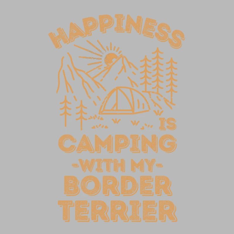 Camping avec border-terrier