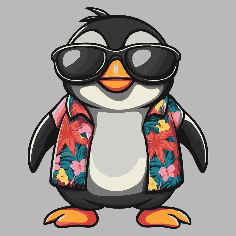 Pinguin Comic Urlaub