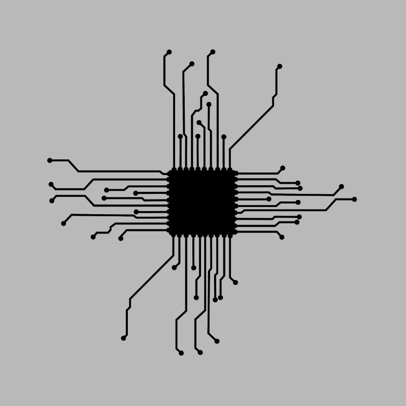 CPU Herz Computerchip Geek Computer Nerd Geschenk