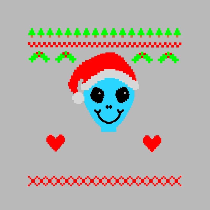 Alien Weihnachtspullover ugly christmas Geschenk